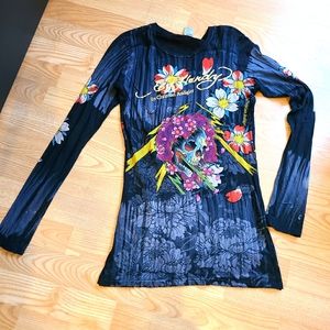 ED HARDY by Christian Audigier Long Sleeve Shirt S